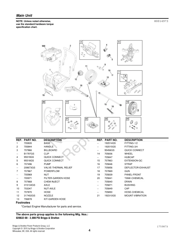 BRIGGS AND STRATTON, 020632-00, IPL.4